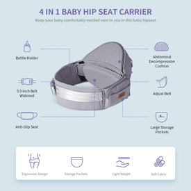 Sunveno Baby Carrier, Ergonomic Hipseat Carrier