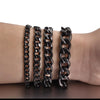 Jiayiqi 5-11 mm Men Chain Bracelet Stainless Steel Curb Cuban Link Chain Bangle