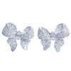 S925 Silver Color Cute Bowknot Stud Earrings