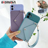Wallet Phone Bag Case with Neck Strap
