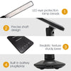 LAOPAO QI Wireless Charging LED Desk Lamp 10W With Calendar Temperature Alarm Clock Eye