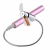 Hand Mini USB Fan Portable Gadgets Flexible Gooseneck LED Clock