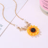 Pearl New Creative Sunflower Pendant Necklaces