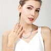 DOTEFFIL 925 Sterling Silver 6mm Full Sideways Necklace