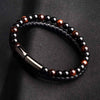Natural Stone Bracelets Genuine Leather Braided Bracelet