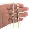 Hip Hop Men Single Row Rhinestones Chain Bling Tennis Charm Bracelets