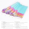 FLD 10/12 Pieces  Professional Makeup Brushes Synthetic Hair Makeup Tool Set