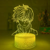 Anime My Hero Academia Shoto Todoroki Face Design Led Night Light Lamp