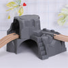 Plastic Grey Double Tunnel Wooden Train Track