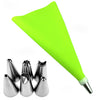 8PCS/bag Silicone Icing Piping Cream Pastry Bag + 6 Stainless Steel Cake Nozzle