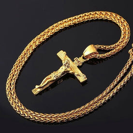 Religious Jesus Cross Necklace for Men Fashion  and sweet Cross Pendent