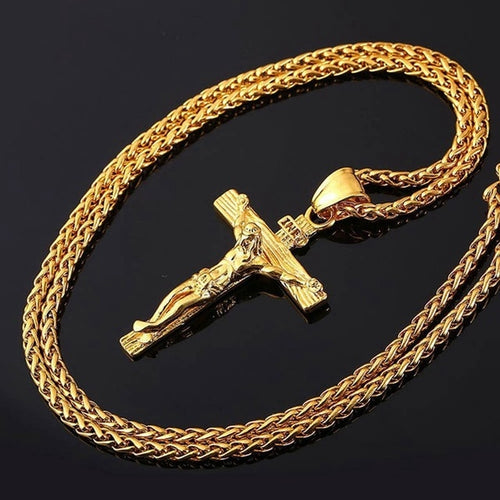 Religious Jesus Cross Necklace for Men Fashion  and sweet Cross Pendent