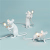 Nordic Resin Animal Rat Mouse Table Lamp Small Mini Mouse Cute LED Night