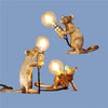 Nordic Resin Animal Rat Mouse Table Lamp Small Mini Mouse Cute LED Night