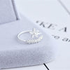 Fresh Flower 925 Sterling Silver Female Resizable Opening Rings