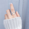 Fresh Flower 925 Sterling Silver Female Resizable Opening Rings