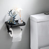 Wall Mounted Black Toilet Paper Holder