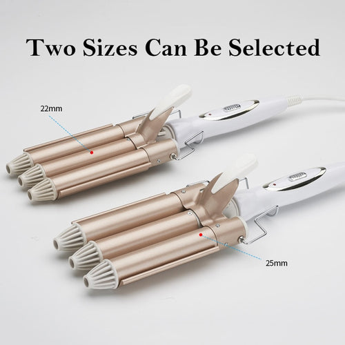 Professional Curling Iron Ceramic Triple Barrel Hair Styler Hair Waver