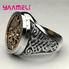 Outlets 925 Ring for Men Sterling Silver Soldier Dragon Hero Design
