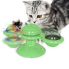windmill cat toy Turntable Teasing Interactive cat brush with Catnip