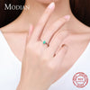Modian 925 Sterling Silver Fashion Oval Finger Rings
