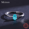 Modian 925 Sterling Silver Fashion Oval Finger Rings