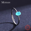 Modian 925 Sterling Silver Fashion Oval Finger Rings