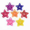 5pcs cheap artificial straw ball stars and love wedding home