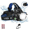 Headlamps 12000lumens Led Headlamp L2/T6 Zoomable Headlight Head Torch