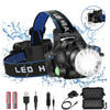 Headlamps 12000lumens Led Headlamp L2/T6 Zoomable Headlight Head Torch