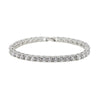 Hip Hop Men Single Row Rhinestones Chain Bling Tennis Charm Bracelets
