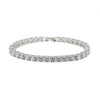 Hip Hop Men Single Row Rhinestones Chain Bling Tennis Charm Bracelets