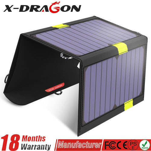 X-DRAGON 5V 20W High Efficiency Foldable Solar Panel Charger