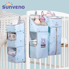 Sunveno Crib Organizer for Baby Crib Hanging Storage Bag