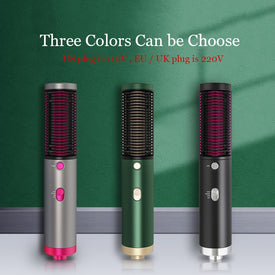 3 in1 Negative Ions Hair Salon Volumizer Straightener Curler Styler Comb