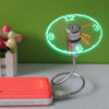 Hand Mini USB Fan Portable Gadgets Flexible Gooseneck LED Clock