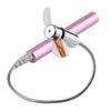 Hand Mini USB Fan Portable Gadgets Flexible Gooseneck LED Clock