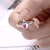 NEHZY 925 Sterling Silver Color Crystal Zircon Unicorn Ring
