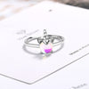 NEHZY 925 Sterling Silver Color Crystal Zircon Unicorn Ring