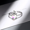 NEHZY 925 Sterling Silver Color Crystal Zircon Unicorn Ring
