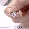NEHZY 925 Sterling Silver Color Crystal Zircon Unicorn Ring