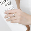 NEHZY 925 Sterling Silver Color Crystal Zircon Unicorn Ring