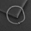 Jiayiqi 5-11 mm Men Chain Bracelet Stainless Steel Curb Cuban Link Chain Bangle
