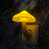 LED Night Light Mushroom Wall Socket Lamp EU US Plug Warm White Light