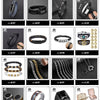 Jiayiqi 5-11 mm Men Chain Bracelet Stainless Steel Curb Cuban Link Chain Bangle