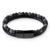 Natural Stone Bracelets Genuine Leather Braided Bracelet