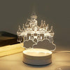 Plug 3D Castle/Eiffel Tower/Floral/Guitar shape LED Night