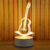 Plug 3D Castle/Eiffel Tower/Floral/Guitar shape LED Night