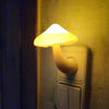LED Night Light Mushroom Wall Socket Lamp EU US Plug Warm White Light
