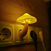 LED Night Light Mushroom Wall Socket Lamp EU US Plug Warm White Light